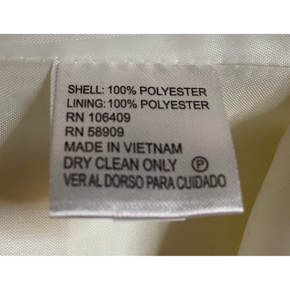Preston & York Womens White Cropped Jacket Blazer‎ Open Front Size 14 - Picture 6 of 7